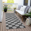 Piper Looms Chantille Circles ACN980 Charcoal Machine Washable Area Rug Runner Outdoor Lifestyle Image Feature
