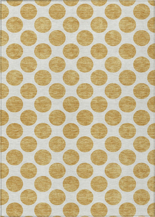 Piper Looms Chantille Circles ACN980 Gold Machine Washable Area Rug main image