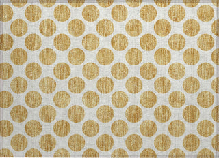 Piper Looms Chantille Circles ACN980 Gold Machine Washable Area Rug Scatter Main Image