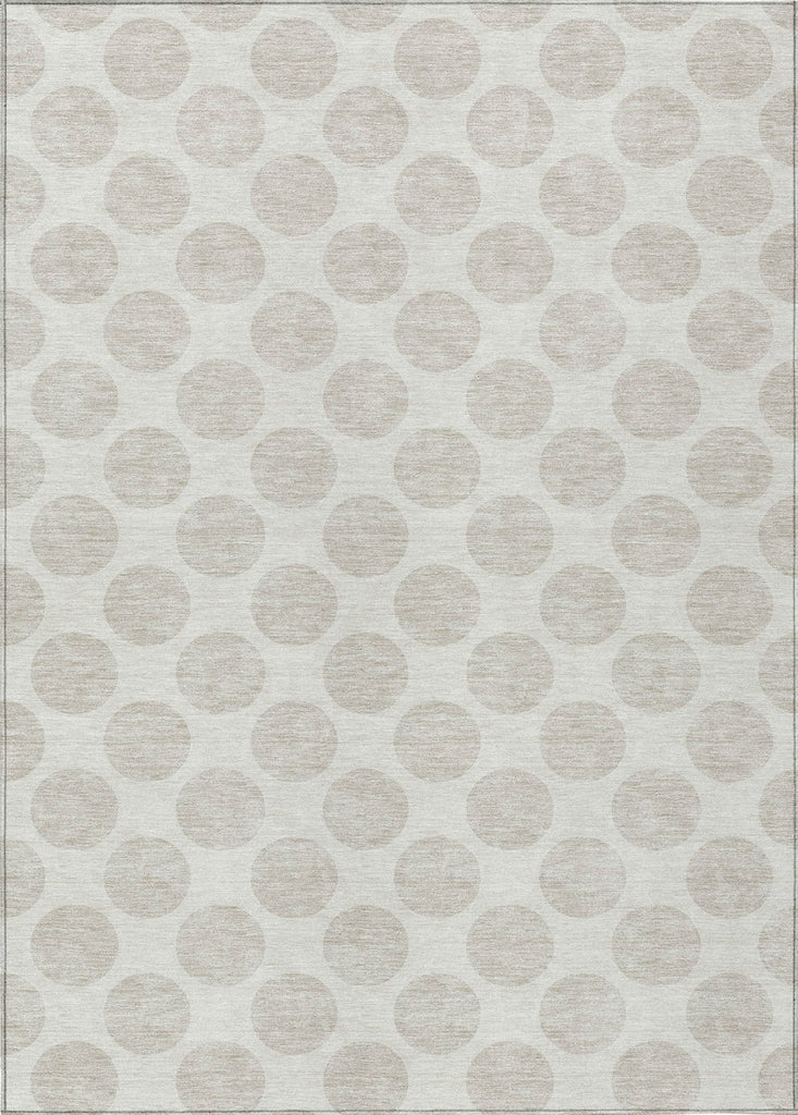 Piper Looms Chantille Circles ACN980 Ivory Machine Washable Area Rug main image