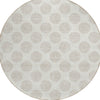 Piper Looms Chantille Circles ACN980 Ivory Machine Washable Area Rug Round Main Image