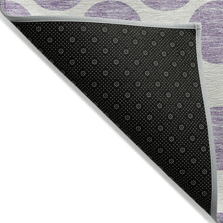 Piper Looms Chantille Circles ACN980 Lavender Machine Washable Area Rug Backing Image
