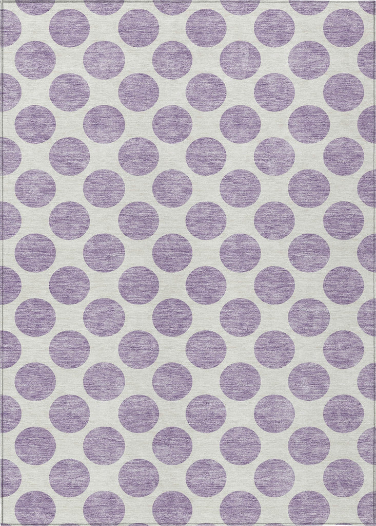 Piper Looms Chantille Circles ACN980 Lavender Machine Washable Area Rug main image