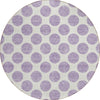 Piper Looms Chantille Circles ACN980 Lavender Machine Washable Area Rug Round Main Image