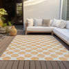 Piper Looms Chantille Circles ACN980 Peach Machine Washable Area Rug Outdoor Lifestyle Image Feature