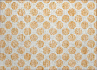 Piper Looms Chantille Circles ACN980 Peach Machine Washable Area Rug Scatter Main Image