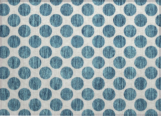 Piper Looms Chantille Circles ACN980 Teal Machine Washable Area Rug Scatter Main Image