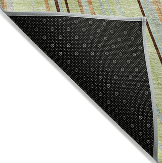 Piper Looms Chantille Stripes ACN981 Aloe Machine Washable Area Rug Backing Image