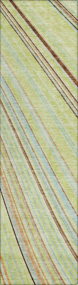 Piper Looms Chantille Stripes ACN981 Aloe Machine Washable Area Rug Runner Main Image