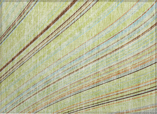 Piper Looms Chantille Stripes ACN981 Aloe Machine Washable Area Rug Scatter Main Image