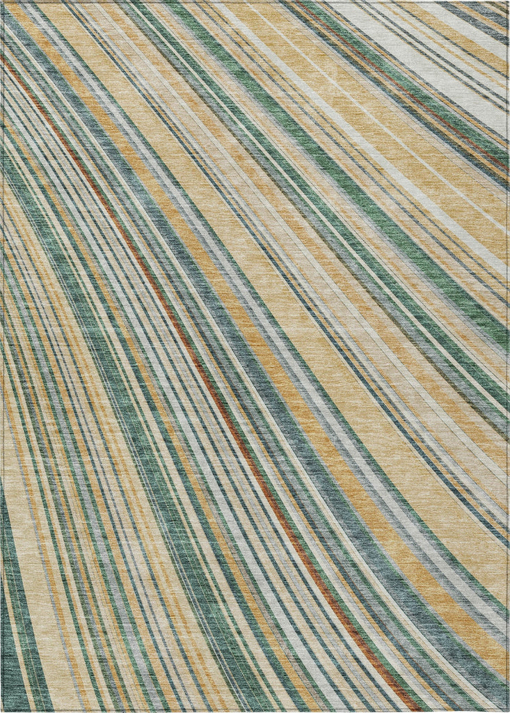 Piper Looms Chantille Stripes ACN981 Beige Machine Washable Area Rug main image