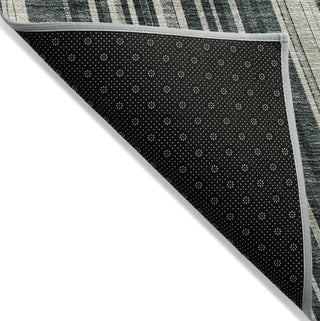 Piper Looms Chantille Stripes ACN981 Black Machine Washable Area Rug Backing Image