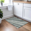 Piper Looms Chantille Stripes ACN981 Black Machine Washable Area Rug Scatter Lifestyle Image Feature