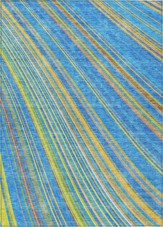 Piper Looms Chantille Stripes ACN981 Denim Machine Washable Area Rug main image