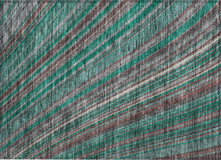 Piper Looms Chantille Stripes ACN981 Emerald Machine Washable Area Rug Scatter Main Image
