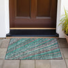 Piper Looms Chantille Stripes ACN981 Emerald Machine Washable Area Rug Scatter Outdoor Lifestyle Image Feature