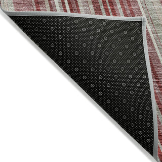 Piper Looms Chantille Stripes ACN981 Garnet Machine Washable Area Rug Backing Image