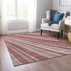 Piper Looms Chantille Stripes ACN981 Garnet Machine Washable Area Rug Lifestyle Image Feature