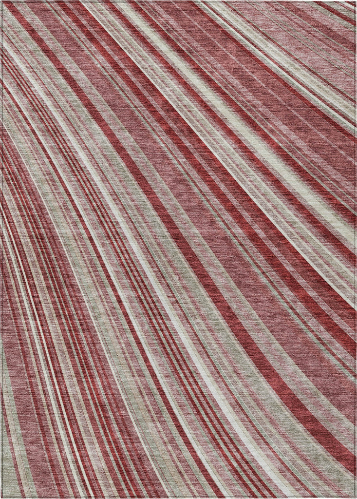 Piper Looms Chantille Stripes ACN981 Garnet Machine Washable Area Rug main image