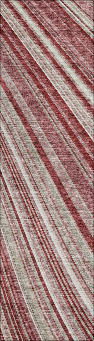 Piper Looms Chantille Stripes ACN981 Garnet Machine Washable Area Rug Runner Main Image