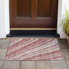 Piper Looms Chantille Stripes ACN981 Garnet Machine Washable Area Rug Scatter Outdoor Lifestyle Image Feature