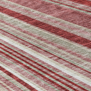 Piper Looms Chantille Stripes ACN981 Garnet Machine Washable Area Rug Swatch Image