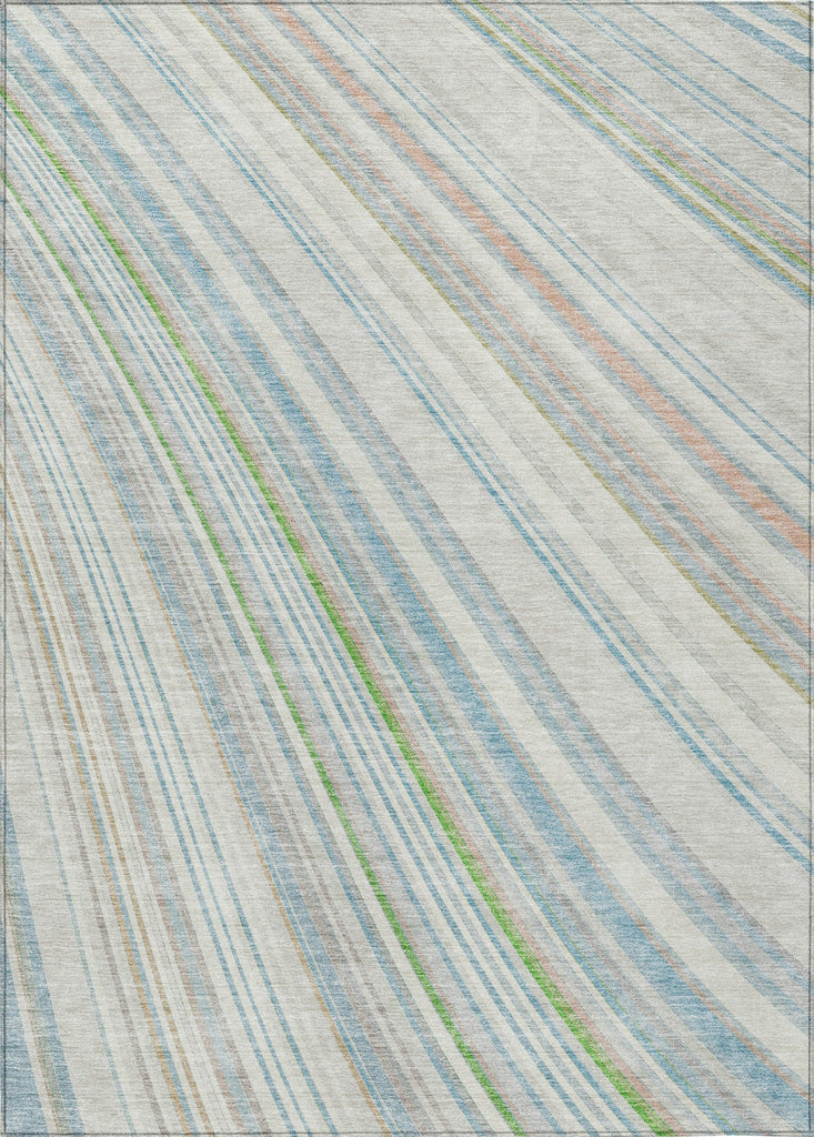 Piper Looms Chantille Stripes ACN981 Ivory Machine Washable Area Rug main image