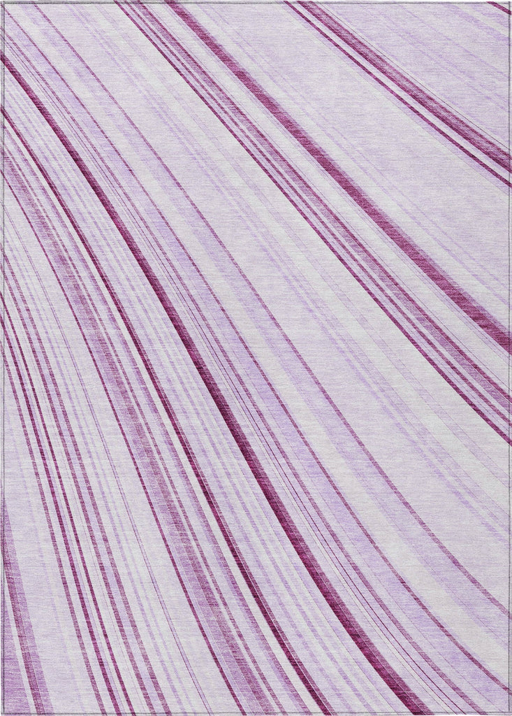 Piper Looms Chantille Stripes ACN981 Lavender Machine Washable Area Rug main image