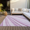 Piper Looms Chantille Stripes ACN981 Lavender Machine Washable Area Rug Outdoor Lifestyle Image Feature