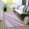 Piper Looms Chantille Stripes ACN981 Lavender Machine Washable Area Rug Runner Outdoor Lifestyle Image Feature