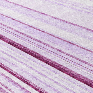 Piper Looms Chantille Stripes ACN981 Lavender Machine Washable Area Rug Swatch Image