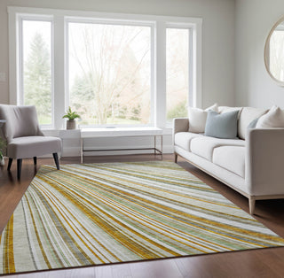 Piper Looms Chantille Stripes ACN981 Linen Machine Washable Area Rug Lifestyle Image Feature
