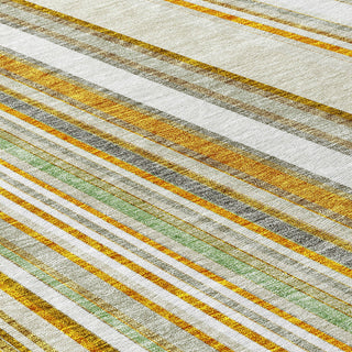 Piper Looms Chantille Stripes ACN981 Linen Machine Washable Area Rug Swatch Image