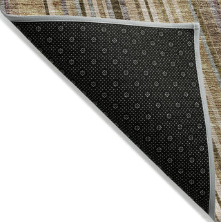 Piper Looms Chantille Stripes ACN981 Taupe Machine Washable Area Rug Backing Image