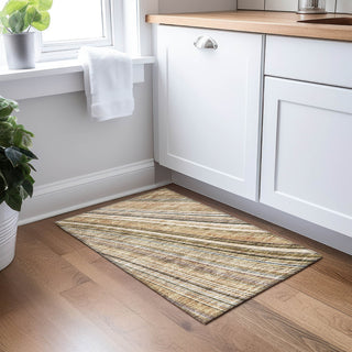 Piper Looms Chantille Stripes ACN981 Taupe Machine Washable Area Rug Scatter Lifestyle Image Feature