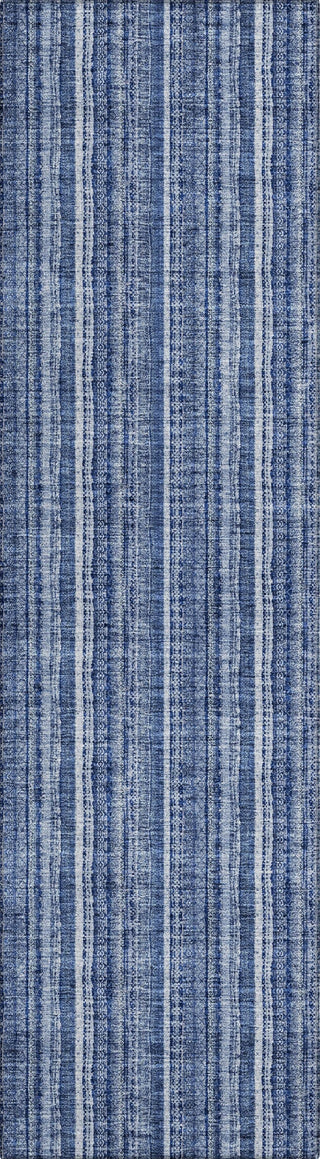 Piper Looms Chantille Stripes ACN982 Denim Machine Washable Area Rug Runner Main Image