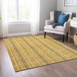 Piper Looms Chantille Stripes ACN982 Honey Machine Washable Area Rug Lifestyle Image Feature