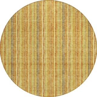 Piper Looms Chantille Stripes ACN982 Honey Machine Washable Area Rug Round Main Image