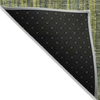 Piper Looms Chantille Stripes ACN982 Olive Machine Washable Area Rug Backing Image