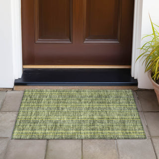 Piper Looms Chantille Stripes ACN982 Olive Machine Washable Area Rug Scatter Outdoor Lifestyle Image Feature