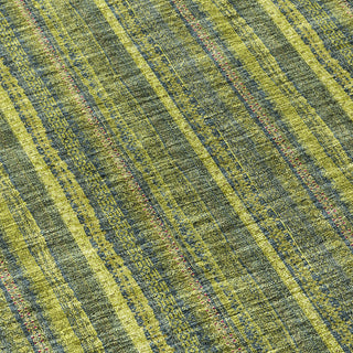 Piper Looms Chantille Stripes ACN982 Olive Machine Washable Area Rug Swatch Image