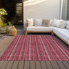 Piper Looms Chantille Stripes ACN982 Pink Machine Washable Area Rug Outdoor Lifestyle Image Feature
