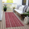 Piper Looms Chantille Stripes ACN982 Pink Machine Washable Area Rug Runner Outdoor Lifestyle Image Feature