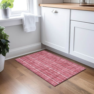Piper Looms Chantille Stripes ACN982 Pink Machine Washable Area Rug Scatter Lifestyle Image Feature