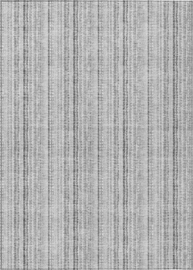 Piper Looms Chantille Stripes ACN982 Silver Machine Washable Area Rug main image