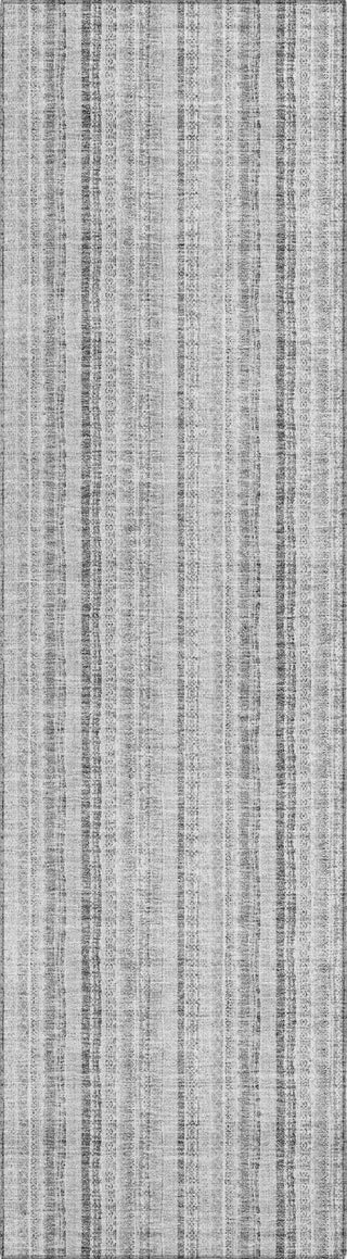 Piper Looms Chantille Stripes ACN982 Silver Machine Washable Area Rug Runner Main Image