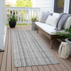 Piper Looms Chantille Stripes ACN982 Silver Machine Washable Area Rug Runner Outdoor Lifestyle Image Feature