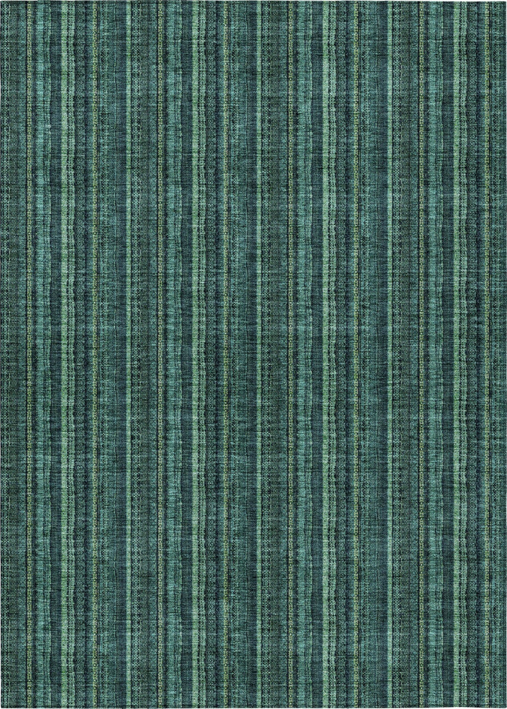 Piper Looms Chantille Stripes ACN982 Teal Machine Washable Area Rug main image