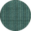 Piper Looms Chantille Stripes ACN982 Teal Machine Washable Area Rug Round Main Image