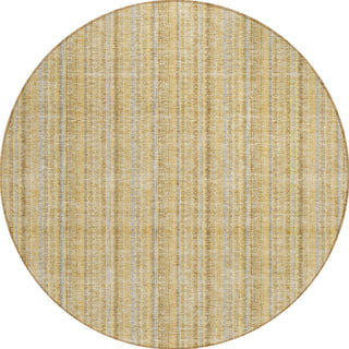 Piper Looms Chantille Stripes ACN982 Wheat Machine Washable Area Rug Round Main Image